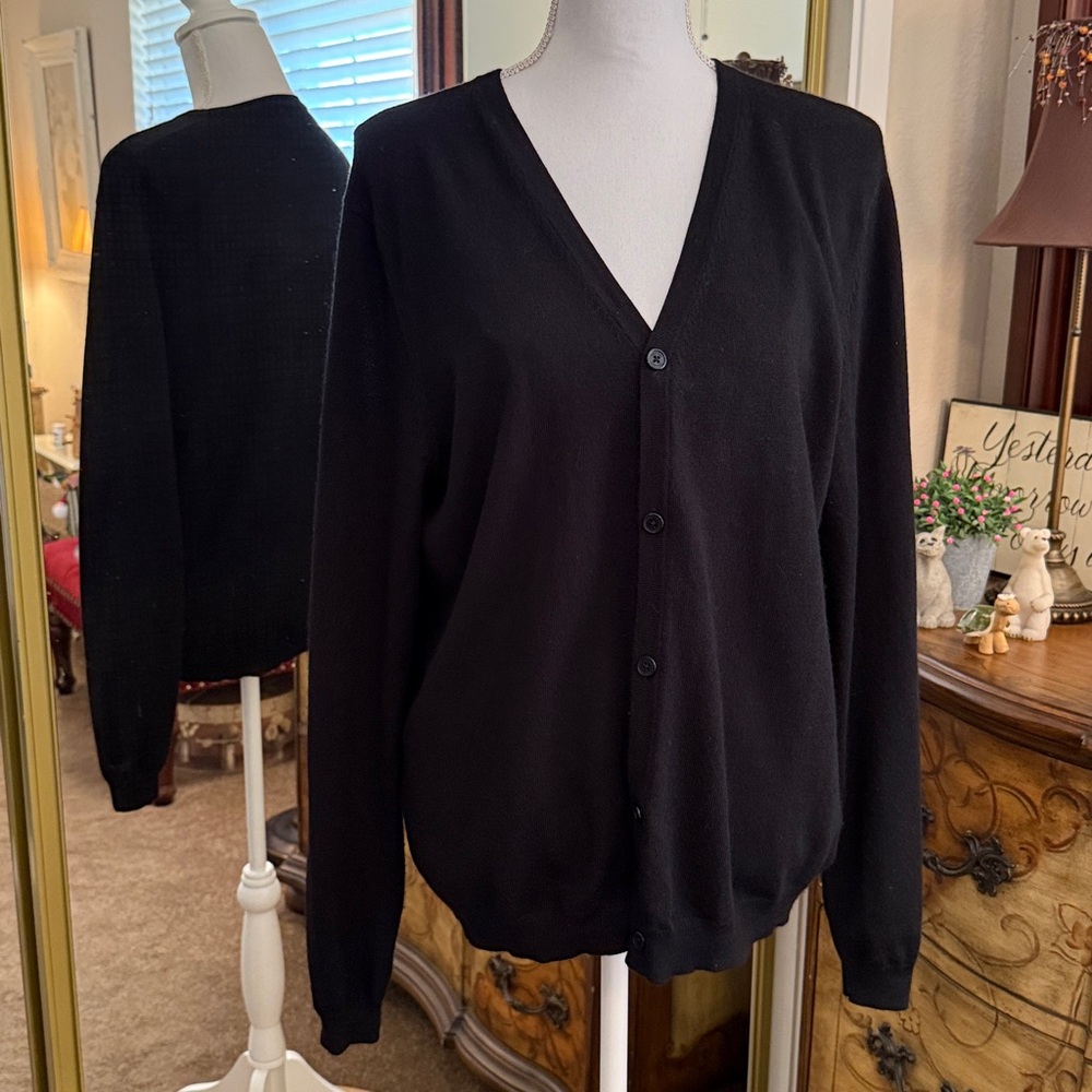 Men's Calvin Klein Black 100% Merino Wool Sweater